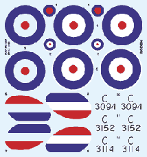 RAF BE 12b. Збірна модель біплана в масштабі 1/48. RODEN 412, фото 2