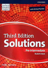 Solutions Third Edition Pre-Intermediate student's Book with Online Practice / Підручник з кодом