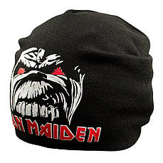 Шапка-біні IRON MAIDEN в'язана з принтом