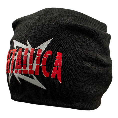 Шапка біні з принтом METALLICA 2 зірка, фото 2