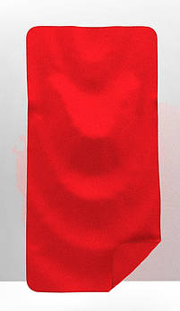 Рушник з нанесенням логотипу червоний