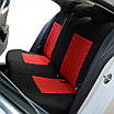 Повний комплект Чохли на сидіня авто универсальні червоного кольору материал полиэстер, фото 7