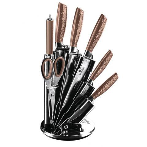 Набір ножів на підставці BERLINGER HAUS Rosegold Metallic Line 8 пр 2462BH