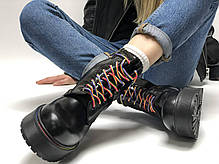 Жіночі черевики Dr.Dr Martens.Martens JADON Rainbow чорні шкіра, демисезон ТОП Репліка ААА класу., фото 2