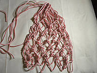 Баскетбольная сетка «ЭЛИТ», шнур диаметром 6,5 мм. (стандартная) белая с красным оттенком 2шт