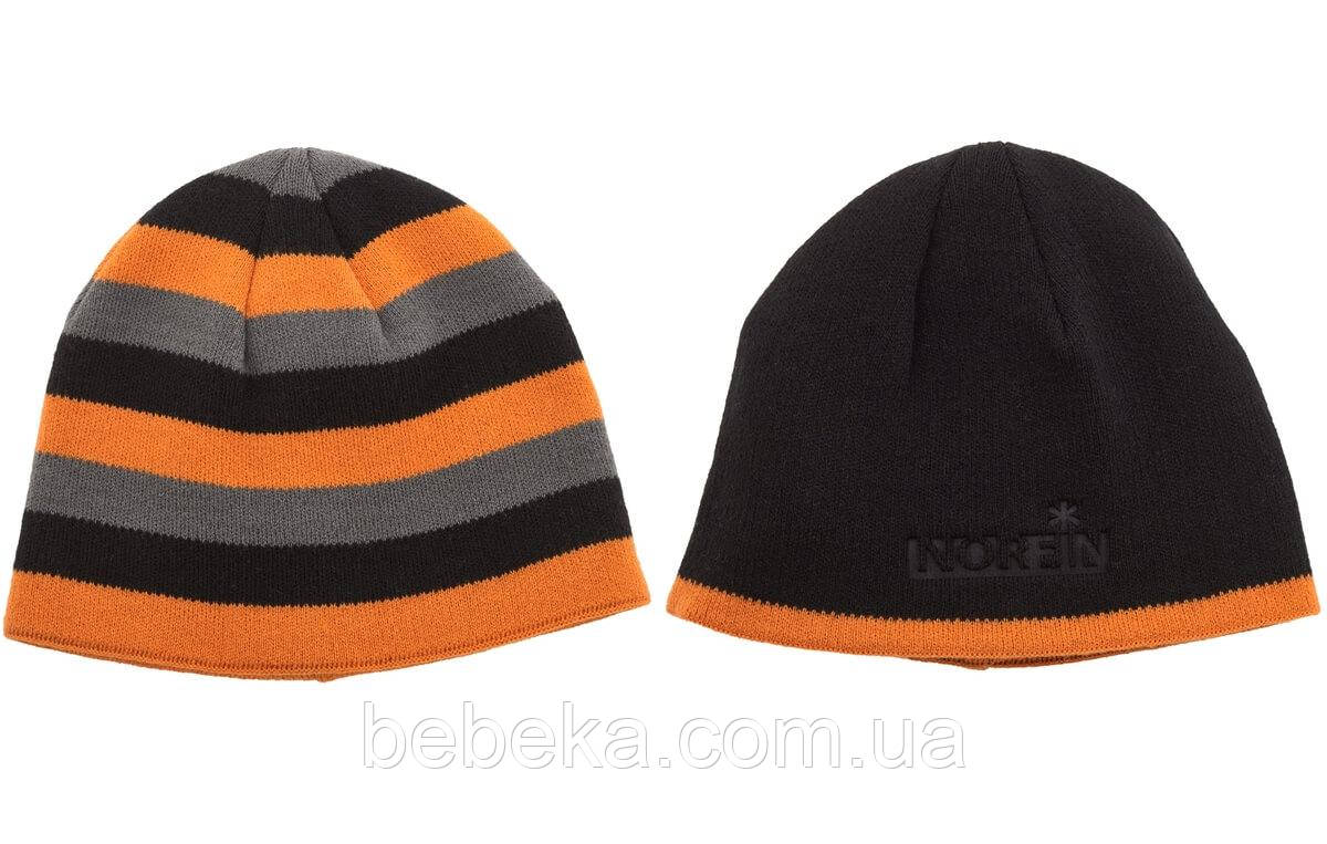Шапка в'їхав пов'язана 2-стороння Norfin GRAY (в смужку / чорна) р. XL (302763-XL)
