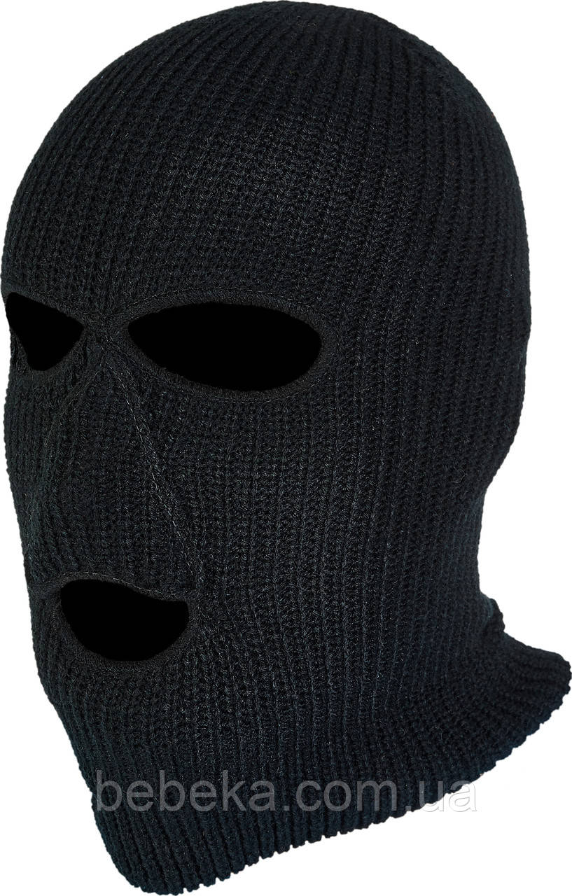 Шапка-маска в'їхав пов'язана Norfin KNITTED BL (чорна / 100% поліест.) н. L (303339-L)