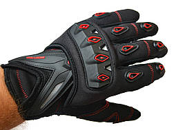 Мото рукавички SCOYCO MC10 red, мотоперчатки текстильні з захистом