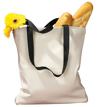 Еко сумка для сублімації 34х39см. з чорною ручкою