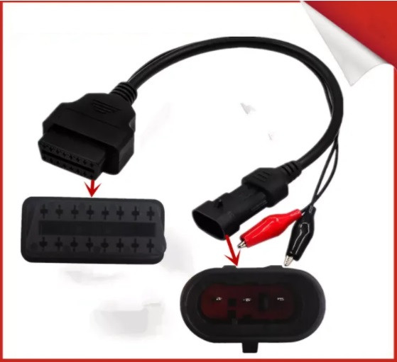 Перехідник адаптер для сканера 3 Pin у 16 pin OBD 2 для chery fiat Alfa Lancia