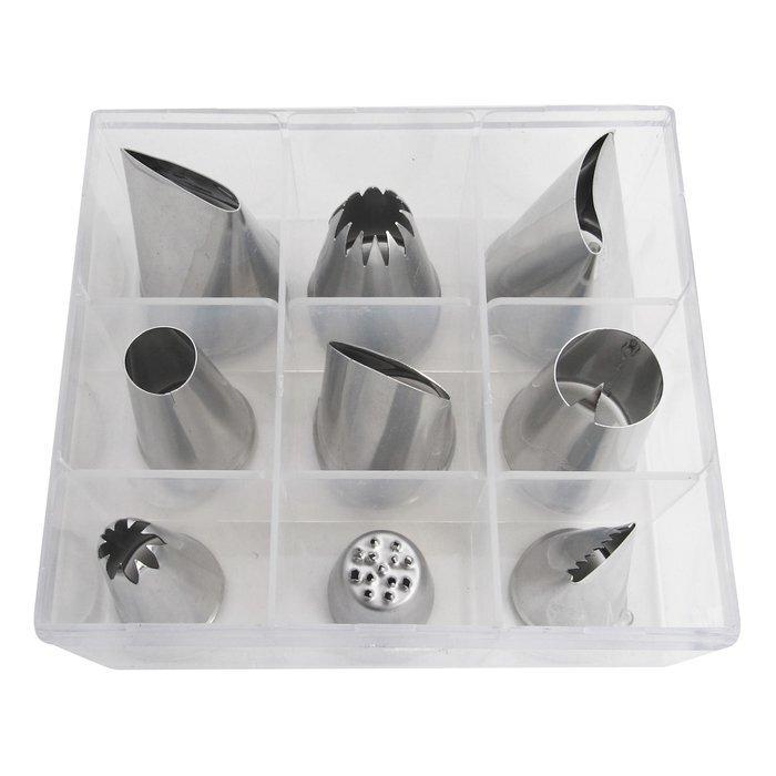 Насадки нержавіючі для кондитерських мішків 9 шт. Empire EM-0001, фото 1