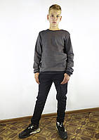 Теплий чоловічий світшот на флісі у сірому кольорі S,M,L,XL,XXL