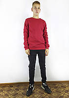 Модний чоловічий повсякденний світшот на флісі у червоному кольорі S,M,L,XL,XXL