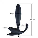 Анальний вібратор силіконовий, корок, втулка, вібромастери простати з пультом, інтимні іграшки лаг, фото 3
