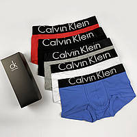 Подарунковий набір в упаковці - чоловічі труси Calvin Klein - комплект 5 шт трусів + коробка!