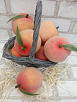 Персик, муляж из пенопласта h-9-10 см