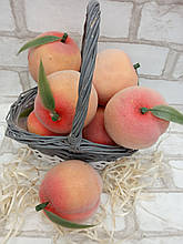 Персик, муляж з пінопласту h-9-10 см 23/30 грн (ціна за 1 шт. + 7 грн)