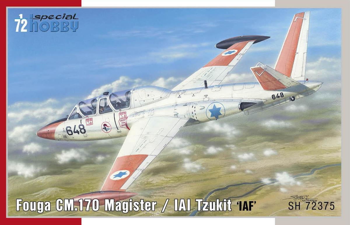 Пластикова модель 1/72 Special hobby 72375 Француський літак Fouga CM.170 Magister/ IAI Tzukit 'IAF'