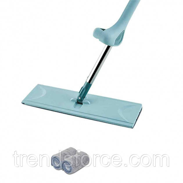 Швабра-стрічка для миття підлоги Spin Mop New з віджимом і мікрофіброю Блакитна 182499