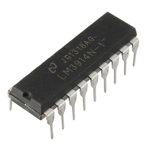 LM3914N-1/NOPB, Драйвер лінійних світлодіодних індикаторів, [DIP-18]