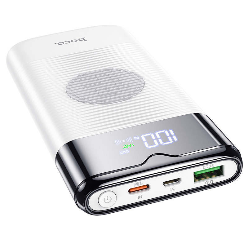УМБ портативний зарядний Power Bank HOCO J63 10000 mAh, біле