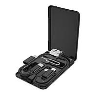 Кабель 3 в 1 HOCO U86 Lightning, Micro USB, Type-C, чорний, фото 4