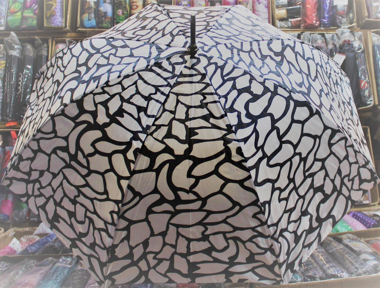Зонт трость тканевый под мрамор 8 спиц для взрослых 5 разных цветов 3917 - фото 1 - id-p1272593048