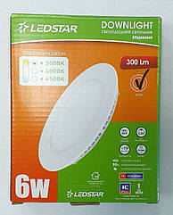 Світильник точковий врізний LEDSTAR 6Вт коло 3000К
