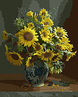 Картина по номерам "Подсолнухи в вазе " Лавка Чудес 40 x 50 см (в коробке) (LC40071)
