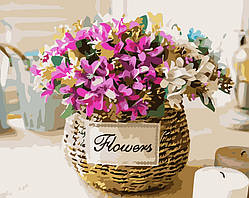Розпис за номерами "Цветы в корзине"  Лавка Чудес 40 x 50 см (в коробке) (LC40068)