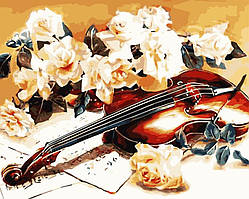 Розпис за номерами "Розы и скрипка"  Лавка Чудес 40 x 50 см (в коробке) (LC40079)