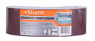 Шліфувальна стрічка шліфувальна стрічка (76х533мм, Р150, 10шт) Sturm 9010-B76x533-150