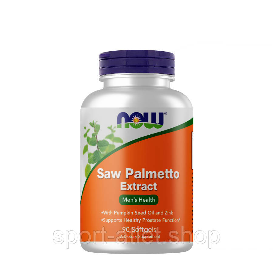 Натуральна добавка NOW Saw Palmetto Extract 80 mg, 90 капсул, фото 1