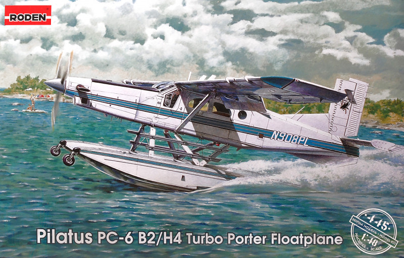 Поплавковий гідролітак PC-6 B2/H4 Turbo Porter. Модель-копія в масштабі 1/48. RODEN 445