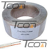 Кабель акустичний JY-1230, 2х0,34 мм2, мідь, прозорий, фото 2