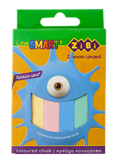 Крейда кольорова 12шт ZB.6705-99 квадратна картонна коробка SMART Line (1/90)