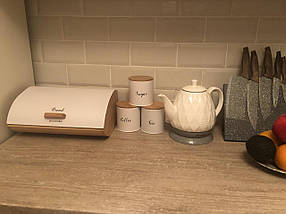 Хлібниця з ємностями Біла Kamille 1118, фото 2