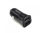 Автомобільний зарядний пристрій 2 USB Hoco Z12 Black (2.4A), фото 4