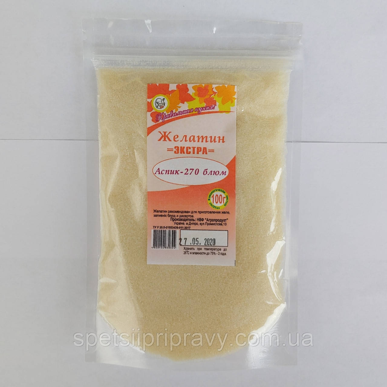 Желатин екстра 100 г (270 Блюм), фото 1