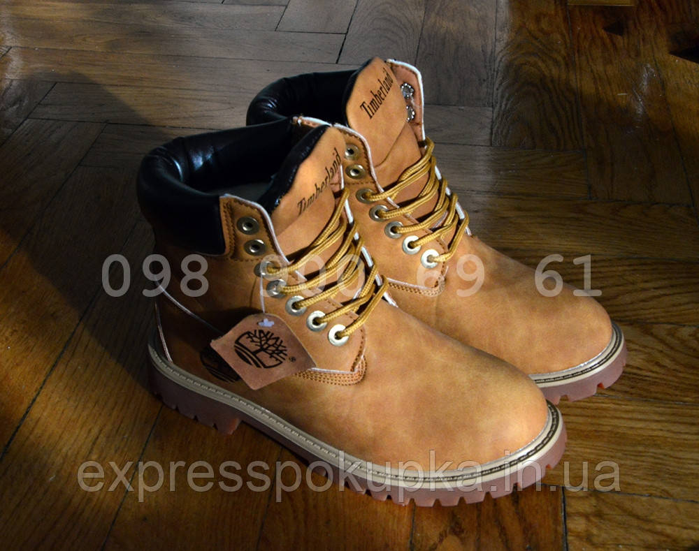 Мужские Зимние ботинки Timberland с Мехом Желтые | (3 цвета) 37 - фото 2 - id-p1270939165