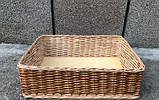 Короба, лотки плетені 40x20х10 торгові для викладання хліба, фруктів, овочів, фото 4