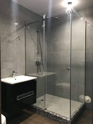 Кутова душова з одними розсувними дверима, фото 3