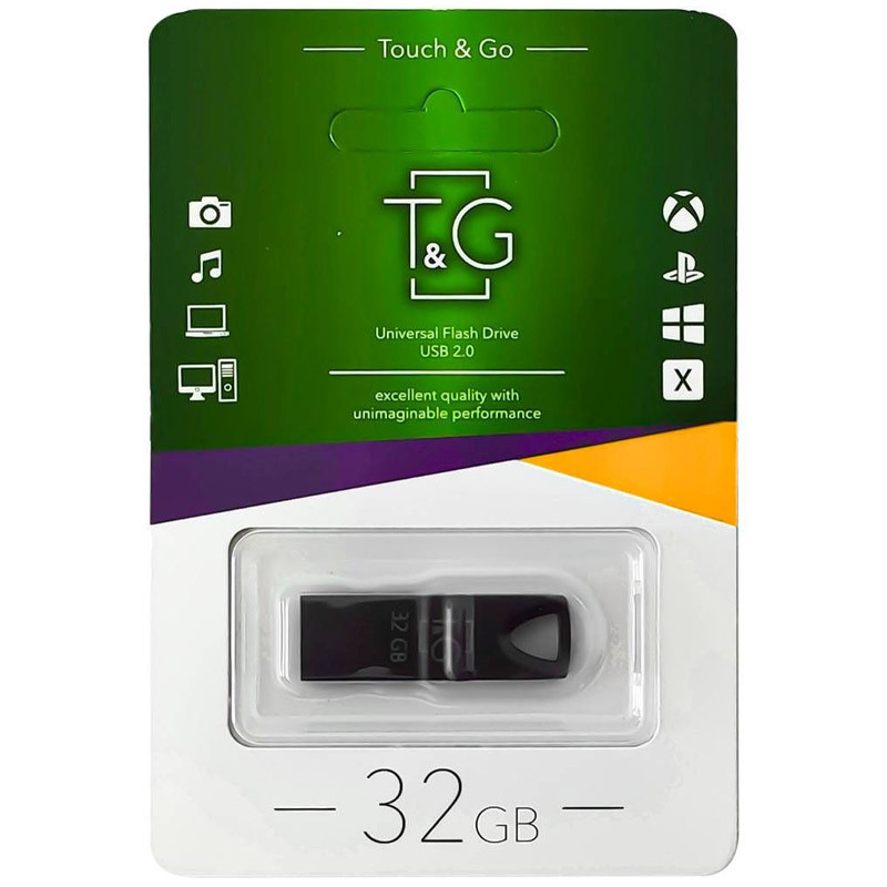 Флеш-драйв USB Flash Drive T&G 117 Metal Series 32GB Чорний