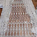 Тюль в зал фатин з золотим люрексом і вишивкою колір шампань, залишок 2,5 м, фото 4