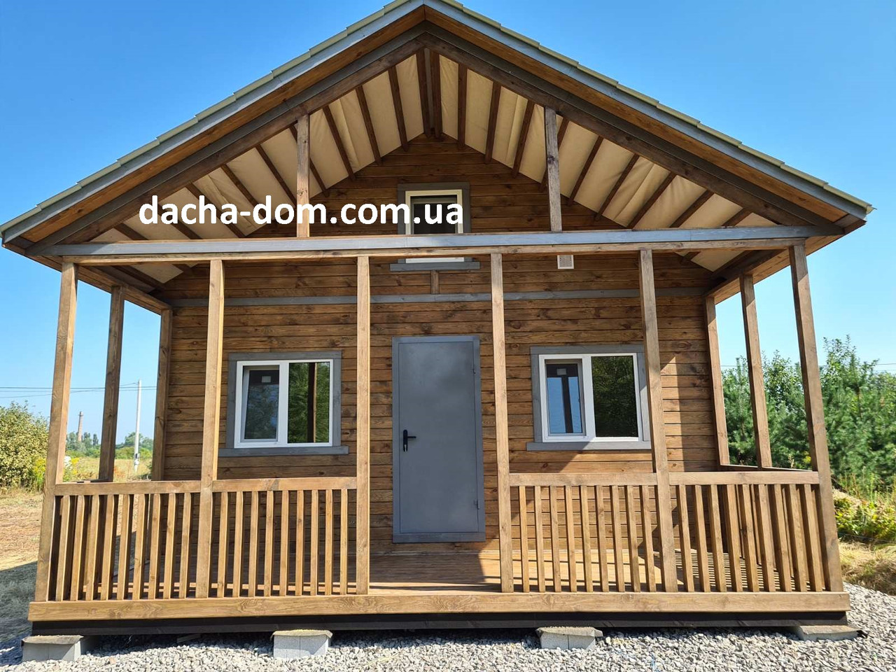 Дачний будинок 6*10 з терасою