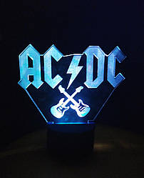 3d-світильник AC/DC, АС/ДС, 3д-нічник, кілька підсвічувань (батарейка+220В)