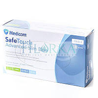 Рукавички нітрилові, супер полегшені (3 г) Блакитні (100 шт/уп) Medicom "XL"