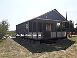 Каркасний дачний будинок 6м*10,5 м включаючи терасу, фото 2