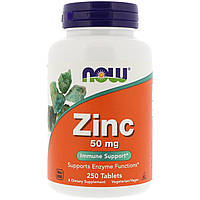 Now Foods, Zinc Gluconate 50 мг (250 таб.), цинк глюконат