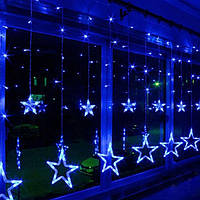 Новорічна Світлодіодна Гірлянда Штора Зоряний Завіса 138Led 3 х 0,90 м Синій 220w